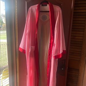 Dressed in LALA Pink and Red Robe
